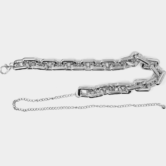 Super Bold Large Lucite Square link Women's Belt - Picture 2 of 2